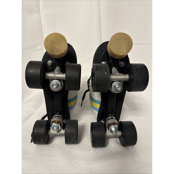 Antik Skyhawk Roller Derby roller skates, white blue yellow.Size 6. - Picture 5 of 12